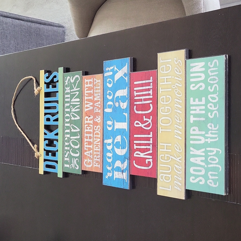 Outdoor Deck Plaque